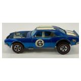 1969 REDLINE Hot Wheels "Heavy Chevy"  With Button Transparent Blue Nice Condition