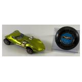 1968 REDLINE Hot Wheels "Twinmill" Transparent Apple Greedn With Button Nice Condition