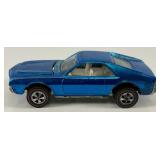 1968 REDLINE Hot Wheels "Custom AMX" Transparent Blue With Button Really Nice Condition