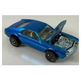 1968 REDLINE Hot Wheels "Custom AMX" Transparent Blue With Button Really Nice Condition