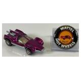 1969 REDLINE Hot Wheels "Mantis" Transparent Plum Purple With Button Super Nice Condition (Tab Missing On Button)