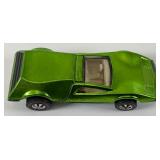 1969 REDLINE Hot Wheels "Tri-Baby" Transparent Aplple Green With Button Really Nice Condition