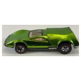 1969 REDLINE Hot Wheels "Tri-Baby" Transparent Aplple Green With Button Really Nice Condition