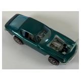 1969 REDLINE Hot Wheels "Maserati Mistral" Transparent Dark Aqua With Buttton Very Nice Condition