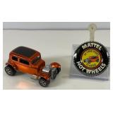 1968 REDLINE Hot Wheels "32 Ford Vicky Classic" Transparent Orange With Button Really Nice Condition