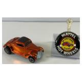 1968 REDLINE Hot Wheels "Classic 36 Ford Coupe" Transparent Orange With Button Very Nice Condition
