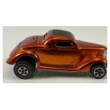 1968 REDLINE Hot Wheels "Classic 36 Ford Coupe" Transparent Orange With Button Very Nice Condition