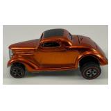 1968 REDLINE Hot Wheels "Classic 36 Ford Coupe" Transparent Orange With Button Very Nice Condition
