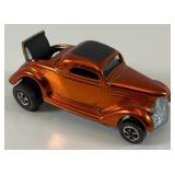 1968 REDLINE Hot Wheels "Classic 36 Ford Coupe" Transparent Orange With Button Very Nice Condition