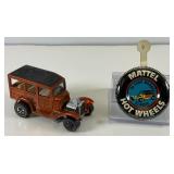 1968 REDLINE Hot Wheels "Classic 31 Ford Woodie" Transparent Orange With Button Nice Condition