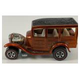 1968 REDLINE Hot Wheels "Classic 31 Ford Woodie" Transparent Orange With Button Nice Condition