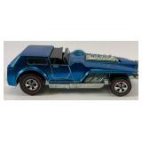 1970 REDLINE Hot Wheels "The Hood" Transparent Blue With Button Super Nice Condition