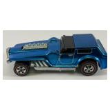 1970 REDLINE Hot Wheels "The Hood" Transparent Blue With Button Super Nice Condition