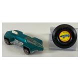 1970 REDLINE Hot Wheels "What 4" Transparent Aqua With Button Super Nice Condition