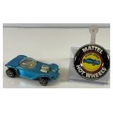 1968 REDLINE Hot Wheels "Beatnik Bandit" Transparent Baby Blue With Button Very Nice Condition