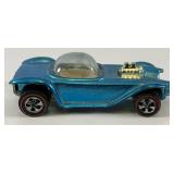 1968 REDLINE Hot Wheels "Beatnik Bandit" Transparent Baby Blue With Button Very Nice Condition