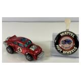 1970 REDLINE Hot Wheels "Evil Weevil" Transparent Red With Button Super Nice Condition