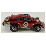 1970 REDLINE Hot Wheels "Evil Weevil" Transparent Red With Button Super Nice Condition