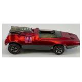 1969 REDLINE Hot Wheels "Peeping Bomb" Transparent Red With Button Nice Condition