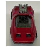 1969 REDLINE Hot Wheels "Peeping Bomb" Transparent Red With Button Nice Condition