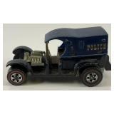 1969 REDLINE Hot Wheels "Paddy Wagon" Navy Blue With Button Nice Condition