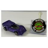 1968 REDLINE Hot Wheels "Mclaren M6A" Transparent Purple With Button Nice Condition