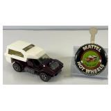 1969 REDLINE Hot Wheels "Power Pad" Transparent Dark Plum With Button Really Nice Condition