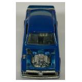 1969 REDLINE Hot Wheels "King Cuda" Transparent Blue With Button Very Nice Condition