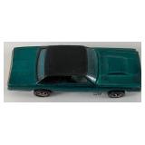 1967 REDLINE Hot Wheels "Custom T-Bird" Transparent Aqua With Button Nice Condition(Button Tab Missing)
