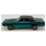 1967 REDLINE Hot Wheels "Custom T-Bird" Transparent Aqua With Button Nice Condition(Button Tab Missing)