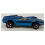 1968 REDLINE Hot Wheels "Turbofire" Transparent Blue With Button Nice Condition