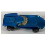 1968 REDLINE Hot Wheels "Turbofire" Transparent Blue With Button Nice Condition