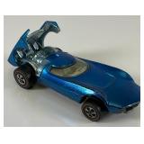 1968 REDLINE Hot Wheels "Turbofire" Transparent Blue With Button Nice Condition