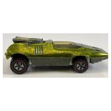 1969 REDLINE Hot Wheels "Peeping Bomb" Transparent Lime Green Very Nice Condition