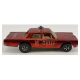 1968 REDLINE Hot Wheels "Fire Chief Cruiser" With Blue Light On Top Fair Condition