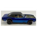 1967 REDLINE Hot Wheels "Custom Camero" Transparent Blue With Button Nice Used Condition (Button Tab Missing)