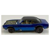 1967 REDLINE Hot Wheels "Custom Camero" Transparent Blue With Button Nice Used Condition (Button Tab Missing)