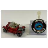 1968 REDLINE Hot Wheels "Hot Heap" Transparent Red With Button Nice Used Condition