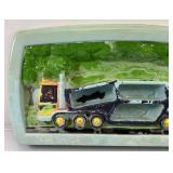 1968 Redline Hot Wheels Blue SHOWCASE PLAQUE Car Carrier (AS SEEN WITH REDLINE PARTS CARS)