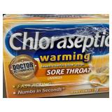 CA 1 - Chloraseptic Warming Sore Throat Lozenges Honey Lemon, Expired May 2022