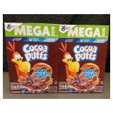 2 Boxes of Cocoa Puffs Chocolate Cereal Mega Size
