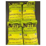 Set of 4 Kettle Brand Pepperoncini Potato Chips 7.5 oz Bags