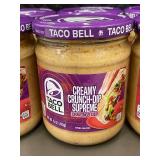 Set of 6 Taco Bell Creamy Crunch-Dip Supreme Cravings Dips - 15 oz Jars