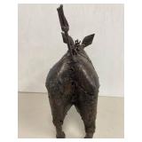 Handcrafted Metal Warthog Sculpture Decorative Art Piece