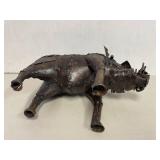 Handcrafted Metal Warthog Sculpture Decorative Art Piece