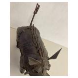 Handcrafted Metal Warthog Sculpture Decorative Art Piece
