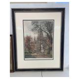 Framed Vintage Architectural Art Prints Set