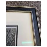 Framed Vintage Architectural Art Prints Set