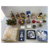 Christmas Decoration Lot: Ornaments, Figurines, Dept 56 Items