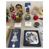 Christmas Decoration Lot: Ornaments, Figurines, Dept 56 Items